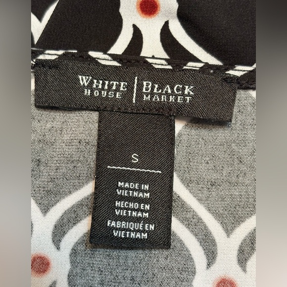 White House Black Market Black and White Geometric Dress size Small - Picture 6 of 12